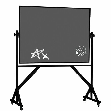 AARCO Reversible Porcelain Classic Chalkboard 36"x48" BARS3648C